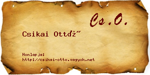 Csikai Ottó névjegykártya